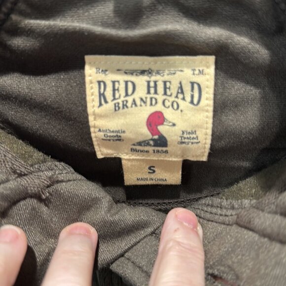 Red Head Pullover Long Sleeve Three Button Placket Ribbed Cuffs Breathable Men S - Picture 4 of 8